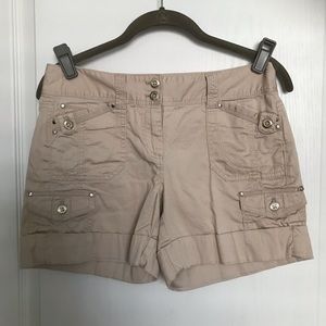 WHBM Women's Tan Cargo Shorts 0